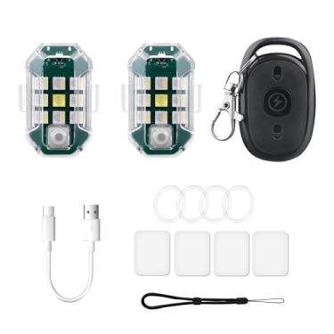 Imagem de HeiyRC Luz estroboscópica led sem fio para drone, luz piloto anticolisão de voo de alto brilho, luz de sinal noturno para dji air 3s avata 2 mini 4 pro neo air 2 mavic 3 luz drone luz trasei