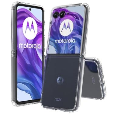 Imagem de Niopiee Capa protetora para celular Moto Razr Plus 2024, transparente, fina, híbrida, à prova de choque, dobrável, antiarranhões, para Moto Razr 50 Ultra