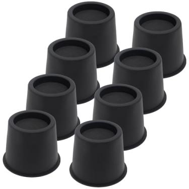 Imagem de HANIHUA Pacote com 8 peças de elevação de cama de 10 cm para móveis resistentes, elevadores de mesa elevadores de cama para sofá, sofá, mesa, armário, elevadores de estrutura de cama suportam até 1,6