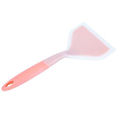 Imagem de Espátulas Espátula para Bife de Pizza Tamagoyaki Com Seguro Não Resistente Ao Calor Design Flexível Antiaderente Silicone Antiderrapante (Laranja)