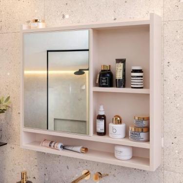 Imagem de Espelheira Suspensa Para Banheiro 1 Porta e Nichos  Cores - Gaio Marca