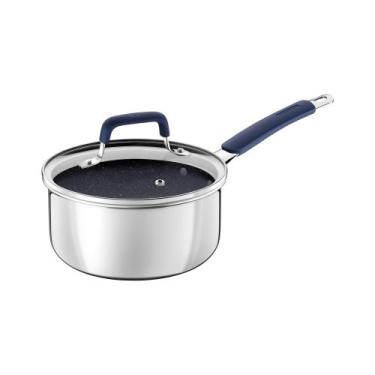 Imagem de Panela Tramontina Romagna Aço Inox Alumínio Cerâmico Black Stone 16 cm