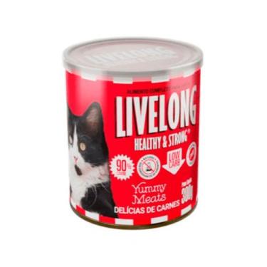 Imagem de Alimento Natural Livelong Sabor Delícias de Carne Gatos 300gr
