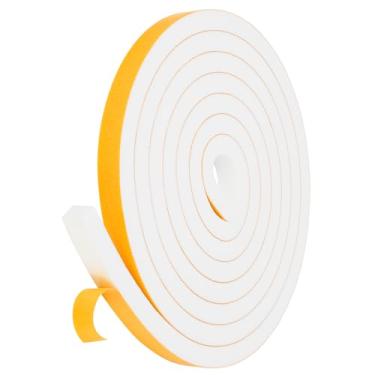 Imagem de Amzjjle Fita de Vedação de Porta com Vedação Contra Intempéries(3/5 Pol.x1/2 Pol.x10 Pés), Adesivo Forte, À Prova de Luz, À Prova de Som, Fita de Espuma À Prova de Intempéries para (3/5 Polegada X 1/2
