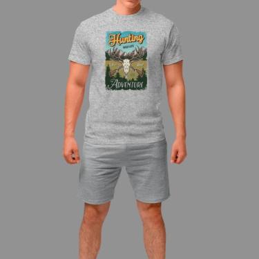 Imagem de Camisetas Básica Masculina Moda De Country confortável Gola Redonda - 