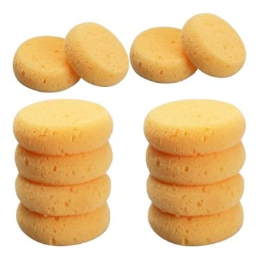 Imagem de pson 12 peças de esponja de pintura redonda de 6 cm, esponjas amarelas de artista, esponja de argila artesanal, esponjas de aquarela para bricolage, pintura facial, cerâmica cerâmica artesanato