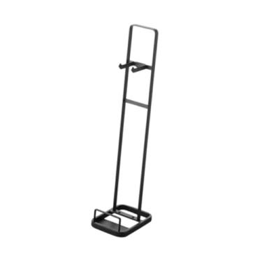 Imagem de Dynwave Scooter Stand Rack de armazenamento de piso Scooter compacto para crianças/adultos garagem scooter ganchos ajustáveis ​​estacionamento rack rack stand, Preto