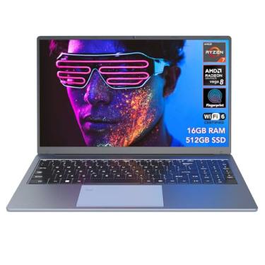Imagem de Thinkeagle Notebook VigoBook G7, laptop Ryzen 7 5700U de 15,6 polegadas (8C/16T), 16 GB de RAM, SSD de 512 GB, suporta WiFi 6 e impressão digital, bateria inteligente de 58 Wh, cinza