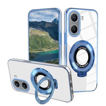 Imagem de Wousunly Capa compatível com Poco X7 Pro com suporte magnético, para Xiaomi Poco X7 Pro, capas de telefone de silicone transparente, acessórios de montagem de carro, Funda, à prova de choque, capa