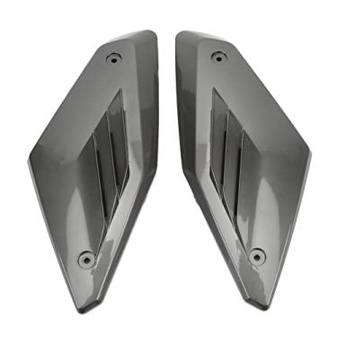 Imagem de GRCFUMO 2PCS Tampa de entrada de ar de motocicleta, cobertura de fada de entrada de ar, painel lateral da motocicleta, tampa do duto de entrada de ar para CB650R 2019 2020 2021 (Cinza)
