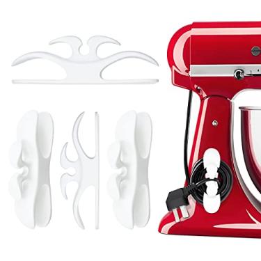 Imagem de Organizador de cabos para eletrodomésticos, 4 peças de design atualizado para eletrodomésticos de cozinha com adesivo super pegajoso, organizador de cabos, batedeira de ar, panela de pressão, cafeteira