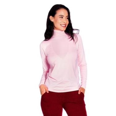 Imagem de Camiseta Térmica Feminina Gola Alta - QUESTION SPORT, 33, Rosa, GG