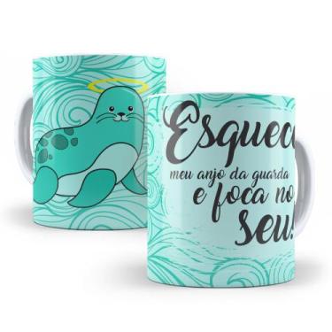 Imagem de Caneca de Cerâmica 325ml Foca Focada - Mecolour