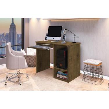 Imagem de Mesa Computador C/ Suporte Teclado E Prateleira Inglaterra Cor Jequiti