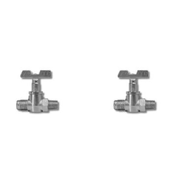 Imagem de Kit de 2 Registro Fogão Industrial Baixa Pressão Zincado - FLAMETOP