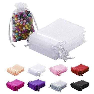 Imagem de MAZYPO 100 PCS Organza Gift Bags 4x5" White Wedding Party Favor Bags Mesh Gift Bags, Jewelry Pouches for Party, Baby Shower, Christmas, Valentine's Day, Candy Favor Bags