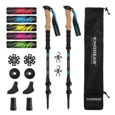 Imagem de Bastões de trekking KINGGEAR TPC 100% fibra de carbono retráteis