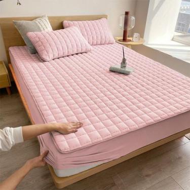 Imagem de Capa Protetora Colchão Box Impermeável Matelado - ESSENCIA DO LAR, Ros