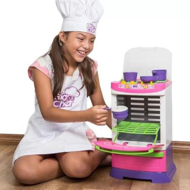 Imagem de Fogão Infantil Big Chef Poliplac com 04 Panelinhas