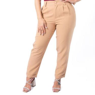 Imagem de Calça Alfaiataria Skinny Barra Italiana Mom Cós Alto Casual - SWISS BO