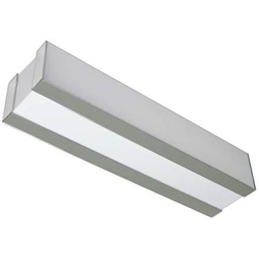 Imagem de TUALUX Plafon Arandela de Sobrepor Retangular Bilbao Espelho para 2 Lâmpadas Bulbo Led Led E-27-44x11 cm, PEQUENO