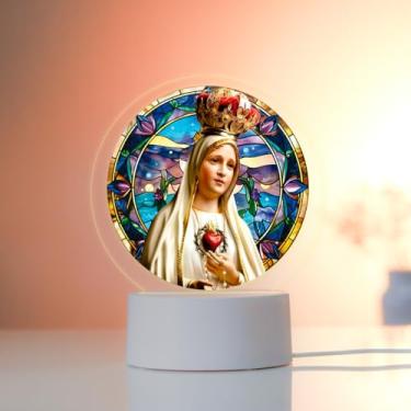 Imagem de Luminária colorida Led UV - Nossa Senhora de Fatima