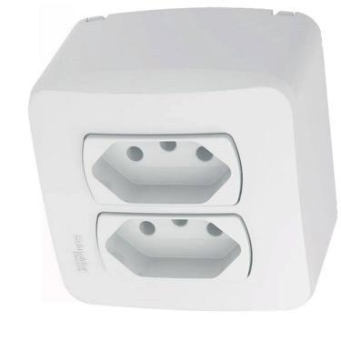 Imagem de Tomada Sobrepor 2 Módulo 2P+T Branco S3B66440 Schneider