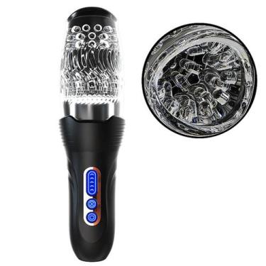 Imagem de Masturbador Masculino Formato Lanterna com Rotação 360 5 Vibrações e 1