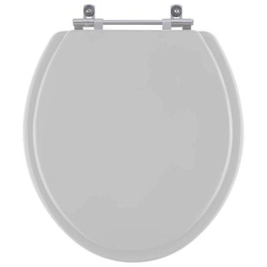 Imagem de Assento Sanitário Poliester Diamantina Cinza Claro Para Vaso Icasa