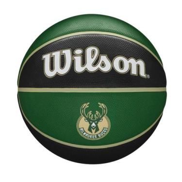 Imagem de Bola Basquete Wilson NBA Mil Bucks Unissex WTB1300XBMIL, Verde, Preto,