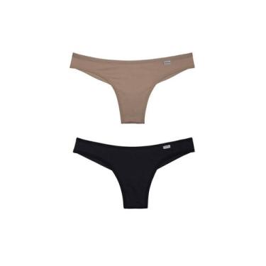 Imagem de Kit com 2 calcinhas fio dental microfibra sensitive Ref: 57870 - DelRi