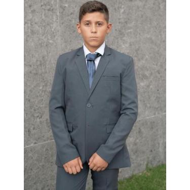 Imagem de Terno Social Infantil Slim Otima Qualidade Diversas Cores - Nero, Cinz