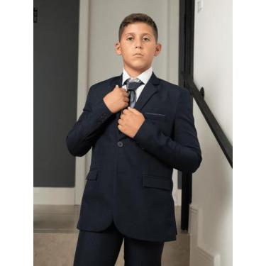 Imagem de Terno Social Infantil Slim Otima Qualidade Diversas Cores - Nero, Pret