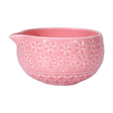 Imagem de Fenteer Ceramic Matcha Bowl Handmade, 560ml, para Matcha Chawan Chawan Japanese Cup, Tradicional de porcelana para iniciantes para iniciantes, Rosa