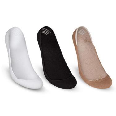 Imagem de Kit 3 Pares Meias Sapatilha Super Invisível 33/38 Hoahi, Misto, 33 - 3