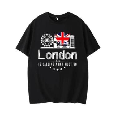 Imagem de Camisa com Mapa de Londres - Presente para Amantes de Viagens, BR-G4, 