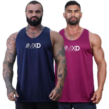 Imagem de Kit 2 Regatas Cavada Mxd Conceito Dry 100% Poliéster Furinho Cor:;Tamanho:G;Gênero:Masculino-Masculino