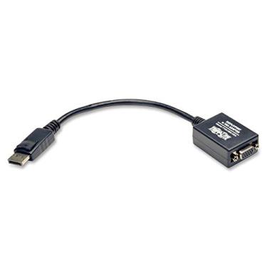 Imagem de Tripp Lite Adaptador de vídeo DisplayPort para VGA, conversor de vídeo DP para VGA, adaptador de exibição ativo (M/F), 6 polegadas (P134-06N-VGA), preto