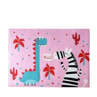 Imagem de Tapete Quarto Belga Infantil 1,00x1,40 kids (Dinossauro e Zebra)