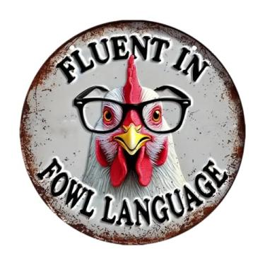 Imagem de Kuntesetty Placa de porta redonda de, enfeite de madeira, moda, decoração de galinha, placa de porta da frente pendurada para parede, festival, janela