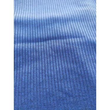 Imagem de Vestido Canelado Longo com Fenda - Empório J, Mescla marinho, ÚNICO