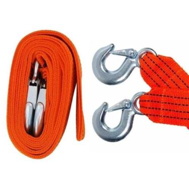 Imagem de Fita Reboque Carga Gancho Guincho Reforçados Forte 3,5 Mts - Western 