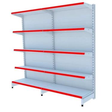 Imagem de Gondola Parede 1,70m Amapá Flex Kit 2 Metros Branco Porta Etiqueta Ver