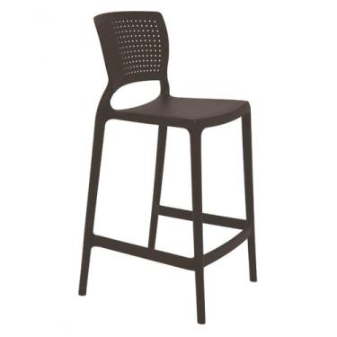 Imagem de CADEIRA PLASTICA MONOBLOCO SAFIRA MARROM BAR E RESIDENCIA TRAMONTINA