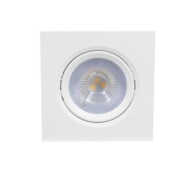 Imagem de Spot Led Embutir Quadrado Direcionável 7W 6500K Luz Branca, 3