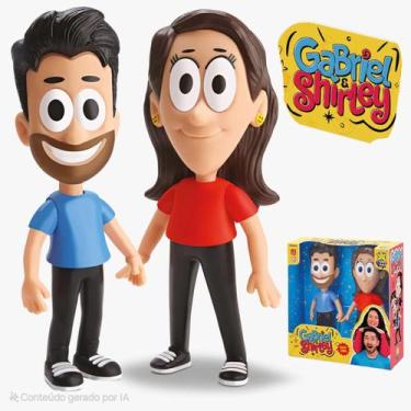 Imagem de Bonecos Gashi - Gabriel e Shirley Youtubers em vinil macio - Divertoys