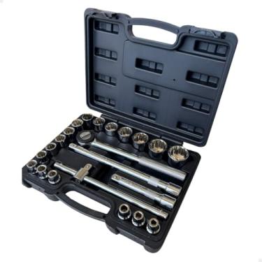 Imagem de Kit Jogo Ferramenta Chave Catraca Profissional 21 Peças com Maleta