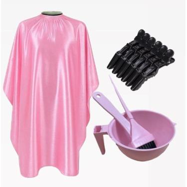 Imagem de Capa Para Cabeleireira + Kit Cumbuca E 6 Presilhas Para Cabelo - Barbe