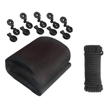 Imagem de Ioensy Rede de jardim para canteiros elevados, rede de proteção respirável multiuso para cobertura de fileiras para arbustos, plantações, frutas, vegetais de, Preto