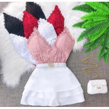 Imagem de body alça guipir feminino - Filo modas, Preto, G